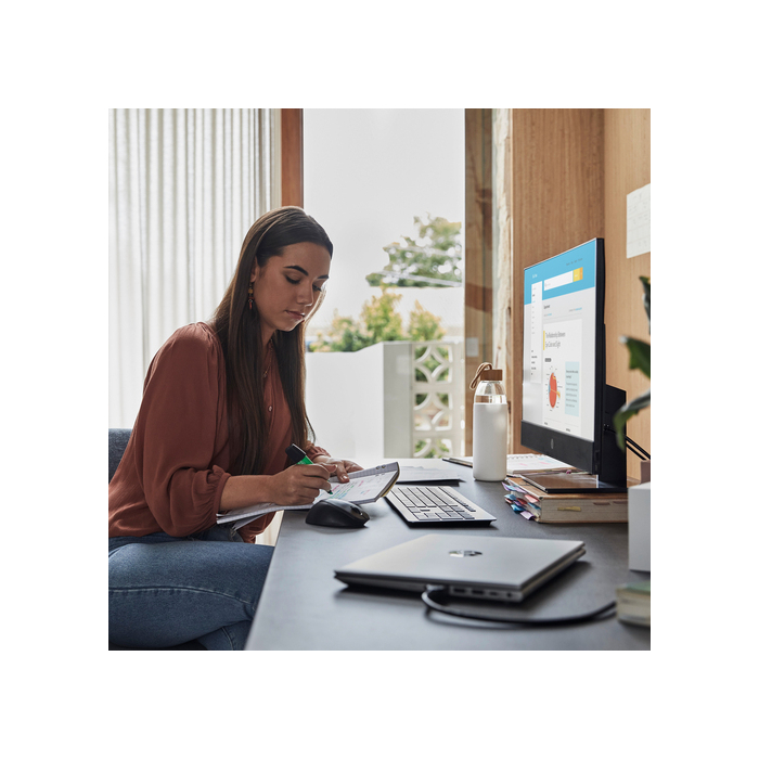HP ProOne 440 G9 Intel Core i3-14100 23,8" 1920 x 1080 pixels PC multifonction 8 Go 256 Go SSD Windows 11 Pro Wi-Fi 6 Noir