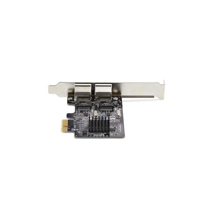 StarTech.com Carte Réseau PCIe Gigabit à 2 Ports, Carte NIC PCI Express 10/100/1000Mbps, Double Realtek RTL8111H, Fonctionne avec Windows et Linux, Conforme TAA