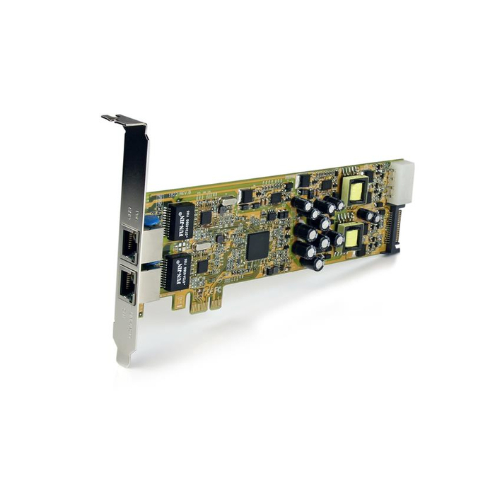 StarTech.com Carte Réseau PCI Express 2 ports Gigabit Ethernet RJ45 10/100/1000Mbps - POE/PSE