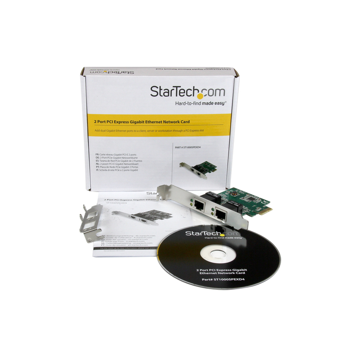 StarTech.com Carte réseau PCI Express à 2 ports Gigabit Ethernet - Adaptateur NIC PCIe GbE