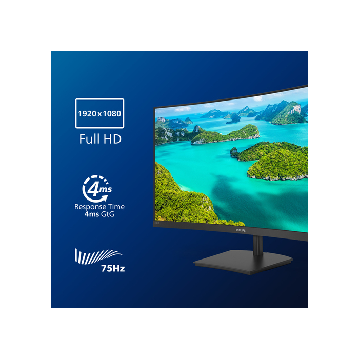 Philips E Line 241E1SC/00 LED display 23,6" 1920 x 1080 pixels Full HD Noir