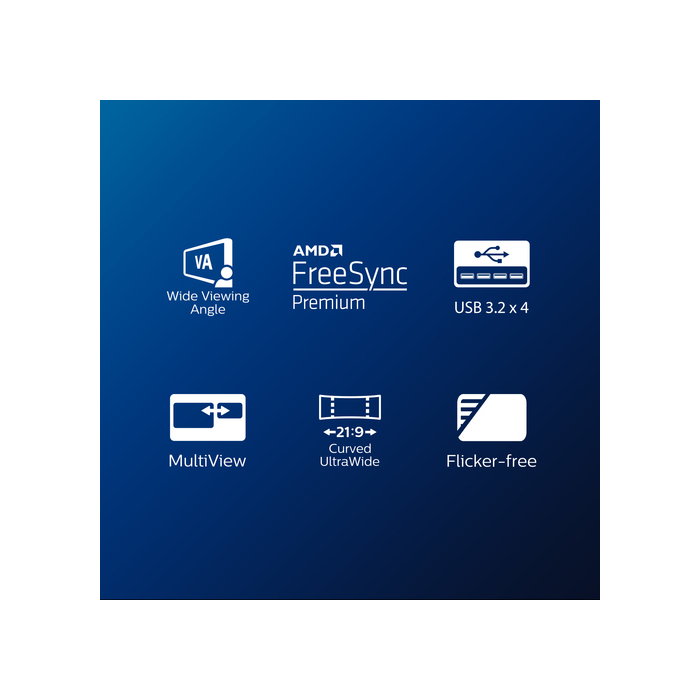 Philips E Line 346E2CUAE/00  34" 3440 x 1440 pixels Wide Quad HD+ LCD Noir
