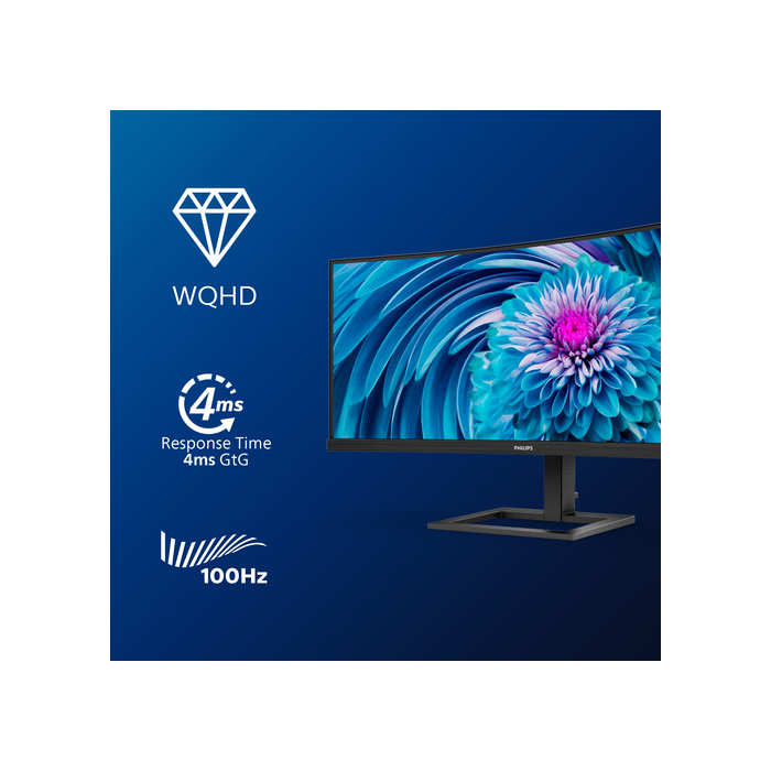 Philips E Line 346E2CUAE/00  34" 3440 x 1440 pixels Wide Quad HD+ LCD Noir