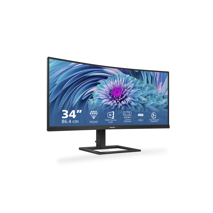 Philips E Line 346E2CUAE/00  34" 3440 x 1440 pixels Wide Quad HD+ LCD Noir