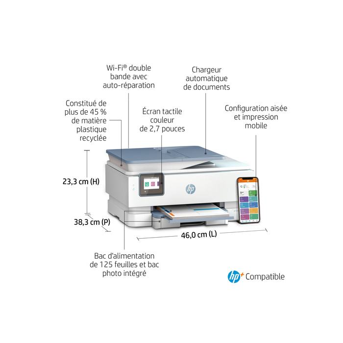 HP ENVY Inspire 7921e Sans fil multifonction couleur, Instant Ink; Impression photo