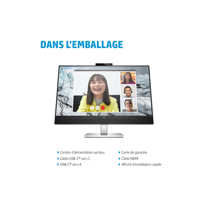 HP E-Series Écran de conférence QHD E27m G4 USB-C