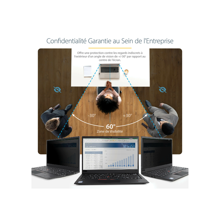 StarTech.com Écran de Confidentialité pour Ordinateur Portable MacBook Pro 21/23 16 pouces - Filtre Anti Reflets avec 51% de Réduction de Lumière Bleue, Protection d'Écran PC avec Angle de Vision de +/- 30 Degrés