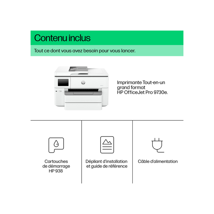 HP - HPH OJ PRO SPECIALTIES (DU) HP OfficeJet Pro 9730e Sans fil multifonction couleur
