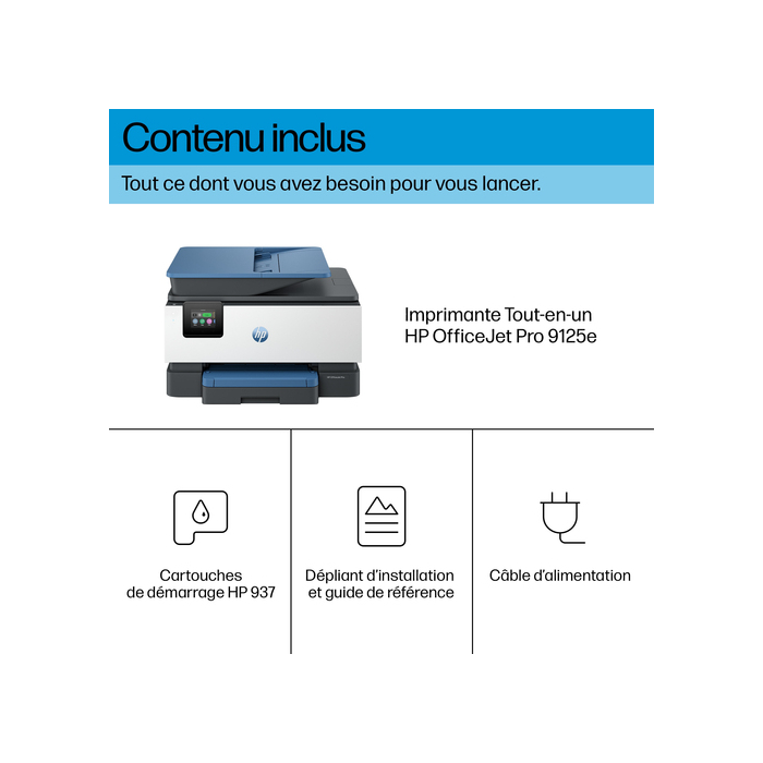 HP OfficeJet Pro 9125e Sans fil multifonction couleur