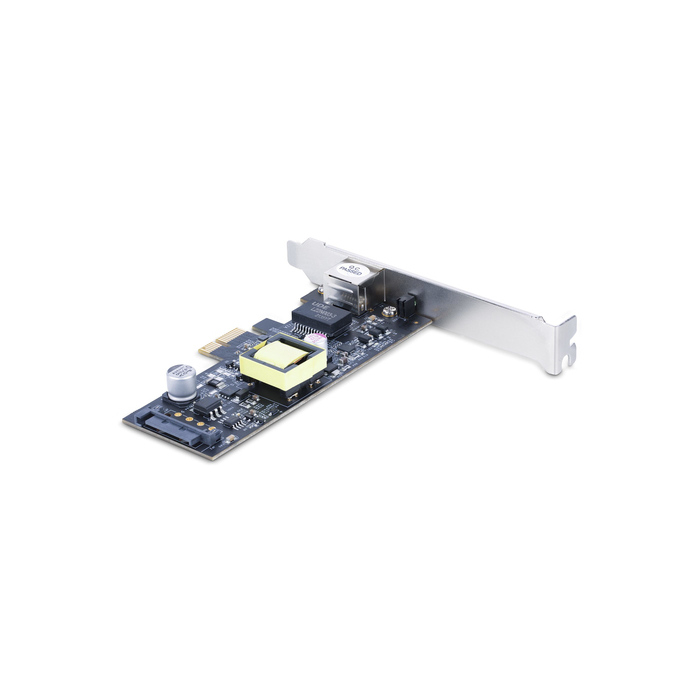 StarTech.com Carte Réseau PoE 2.5Gbps NBASE-T à 1 Port, Intel I225-V, 802.3af/at PoE+ Multi-Gigabit NIC, Adaptateur/Carte Serveur PCIe LAN, Interface Ethernet Alimentée par SATA - Supporte Win/Linux/VMware ESXI