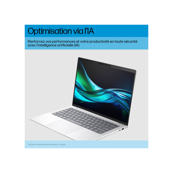 HP EliteBook 1040 G11 Intel Core Ultra 7 155H 14" 16 Go 512 Go Wi-Fi 6E Windows 11 Pro Argent
