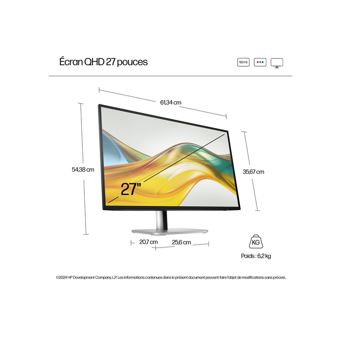 HP Series 5 Écran QHD 27 pouces Pro - 527pq