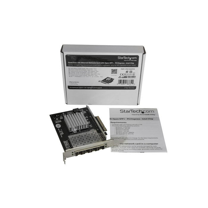 StarTech.com Carte réseau PCI Express pour serveur à 4 ports SFP+ 10 Gigabit Ethernet - Chipset Intel XL710