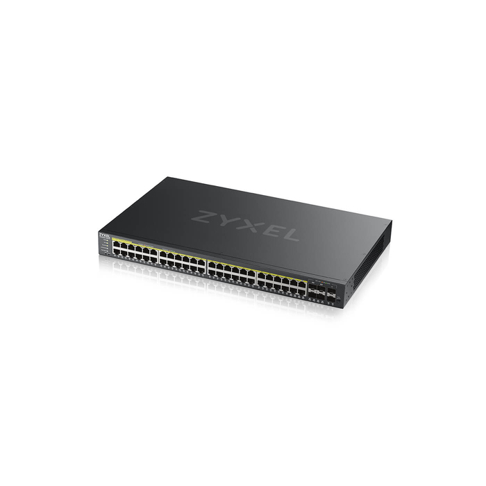 ZYXEL    Zyxel GS2220-50HP-EU0101F commutateur réseau Géré L2 Gigabit Ethernet (10/100/1000) Connexion Ethernet, supportant l'alimentation via ce port (PoE) Noir