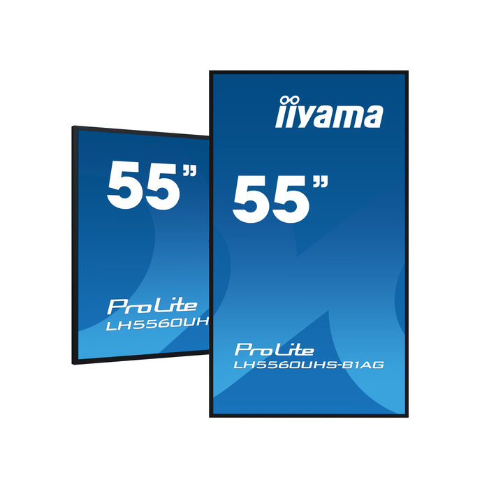 iiyama LH5560UHS-B1AG Écran d'affichage dynamique Carte A numérique 55" LED Wifi 500 cd/m² 4K Ultra HD Noir Intégré dans le processeur Android 11 24/7
