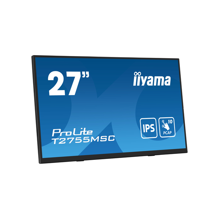 iiyama ProLite T2755MSC-B1  27" 1920 x 1080 pixels Full HD LED Écran tactile Dessus de table Noir