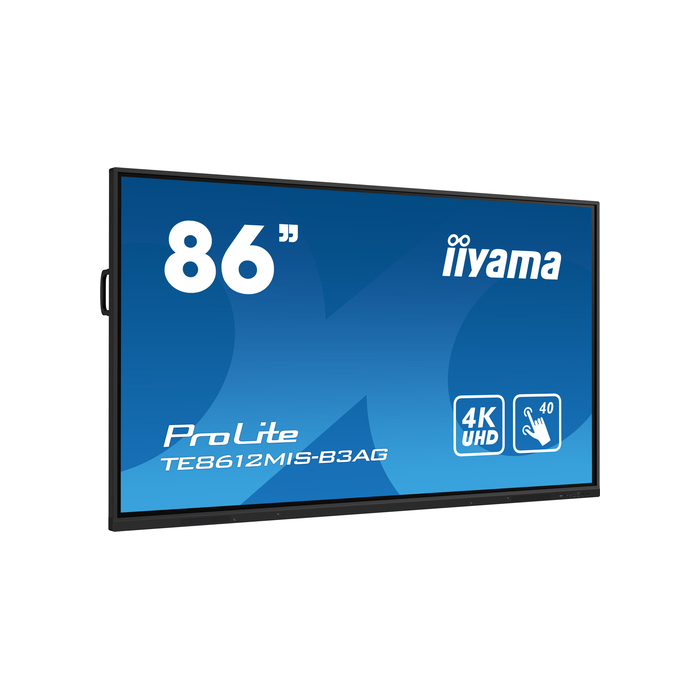 iiyama TE8612MIS-B3AG Écran d'affichage dynamique En forme de kiosk 2,18 m (86") LCD Wifi 400 cd/m² 4K Ultra HD Noir Écran tactile Intégré dans le processeur Android 11 24/7