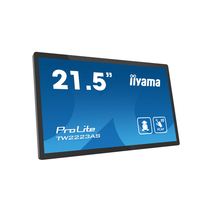 iiyama TW2223AS-B2 Écran d'affichage dynamique Écran plat interactif 21,5" Wifi 400 cd/m² Full HD Noir Écran tactile Intégré dans le processeur Android 12 24/7