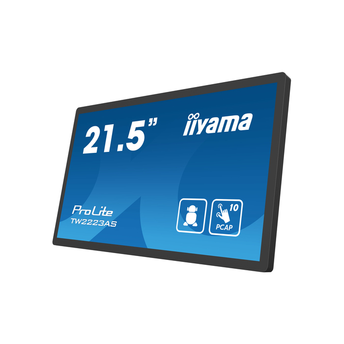 iiyama TW2223AS-B2 Écran d'affichage dynamique Écran plat interactif 21,5" Wifi 400 cd/m² Full HD Noir Écran tactile Intégré dans le processeur Android 12 24/7