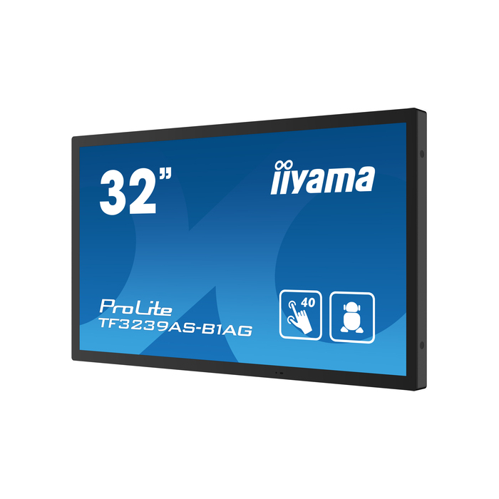 iiyama TF3239AS-B1AG Écran d'affichage dynamique Écran plat de signalisation numérique 31,5" LED 500 cd/m² 2.4K Ultra HD Noir Écran tactile Intégré dans le processeur Android 24/7