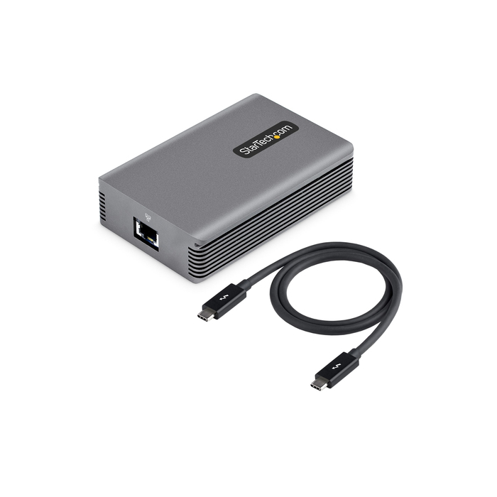 StarTech.com Adaptateur Thunderbolt 3 vers Ethernet, 10GbE - Multi-Gigabit, Adaptateur Réseau Thunderbolt 3 vers RJ45 - 10GBASE-T/5-2.5GBASE-T NIC - Adaptateur Ethernet PC Portable avec Câble TB3, Win/Mac