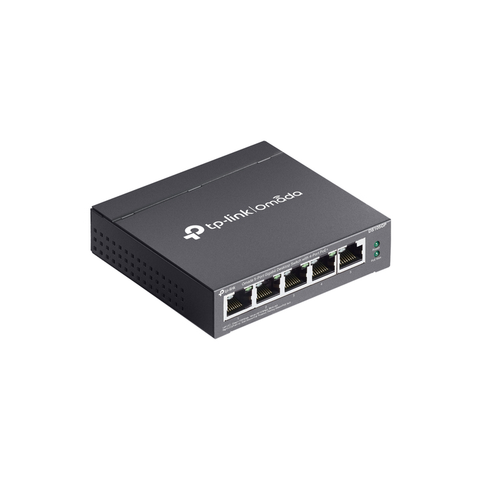 TP-Link Omada DS105GP commutateur réseau Non-géré Gigabit Ethernet (10/100/1000) Connexion Ethernet, supportant l'alimentation via ce port (PoE) Noir