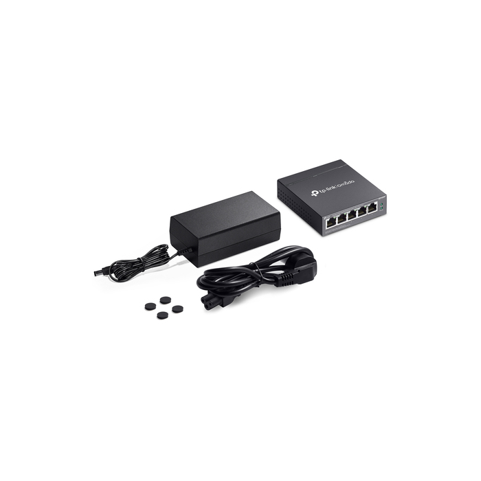TP-Link Omada DS105GP commutateur réseau Non-géré Gigabit Ethernet (10/100/1000) Connexion Ethernet, supportant l'alimentation via ce port (PoE) Noir