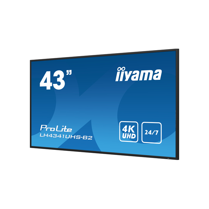 iiyama LH4341UHS-B2 Écran d'affichage dynamique 42,5" LCD 500 cd/m² 4K Ultra HD Intégré dans le processeur Android 8.0 18/7