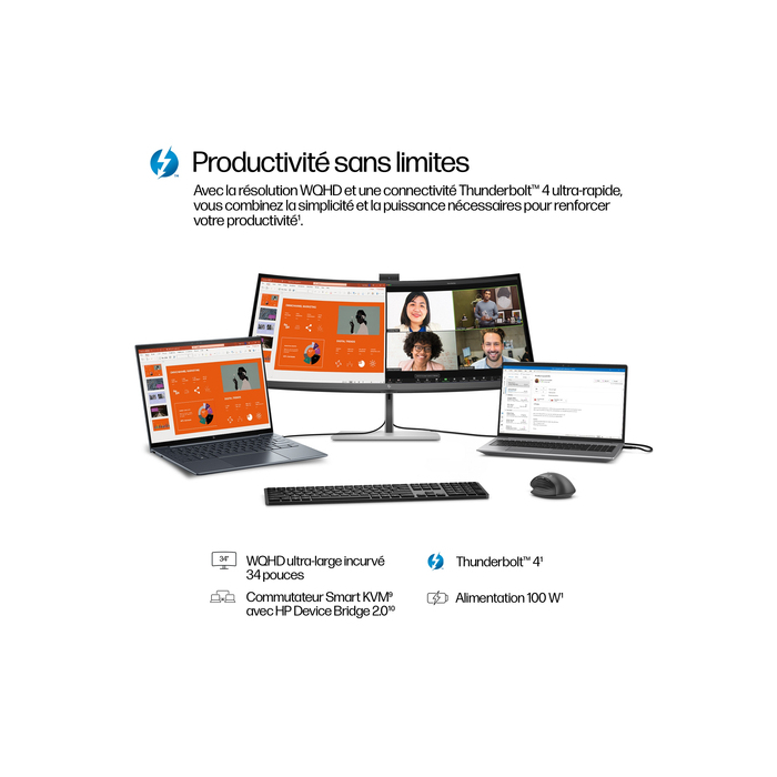 HP Series 7 Pro Écran de conférence WQHD 34 pouces - 734pm