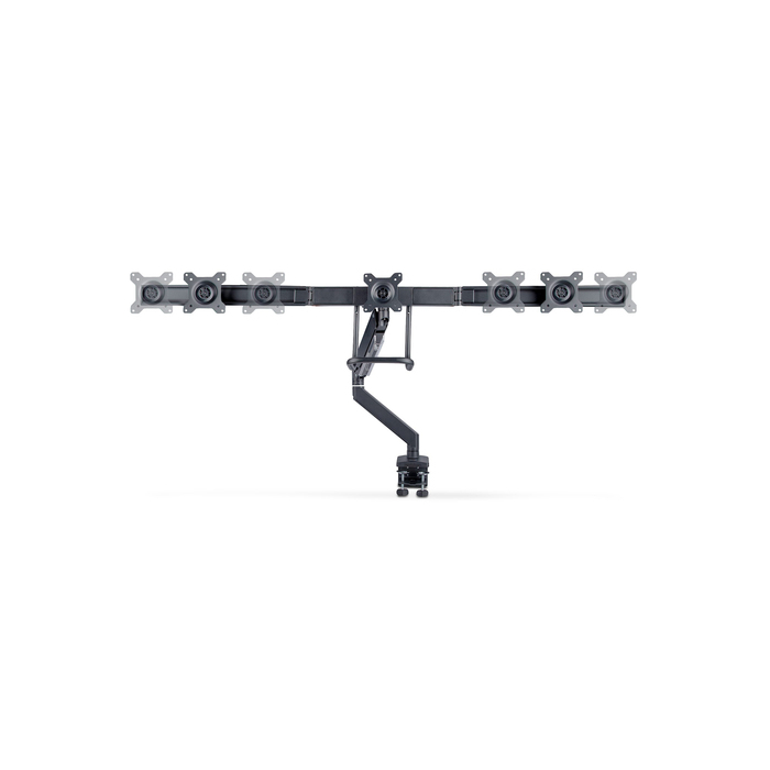 StarTech.com Support de Bureau pour 3 Écrans 27", VESA 75x75/100x100, Bras Articulé Réglable sans Outils, Pince en C/Passe-Fil, Support d'Écrans 27 pouces, Bras pour Moniteur Assisté par Ressort