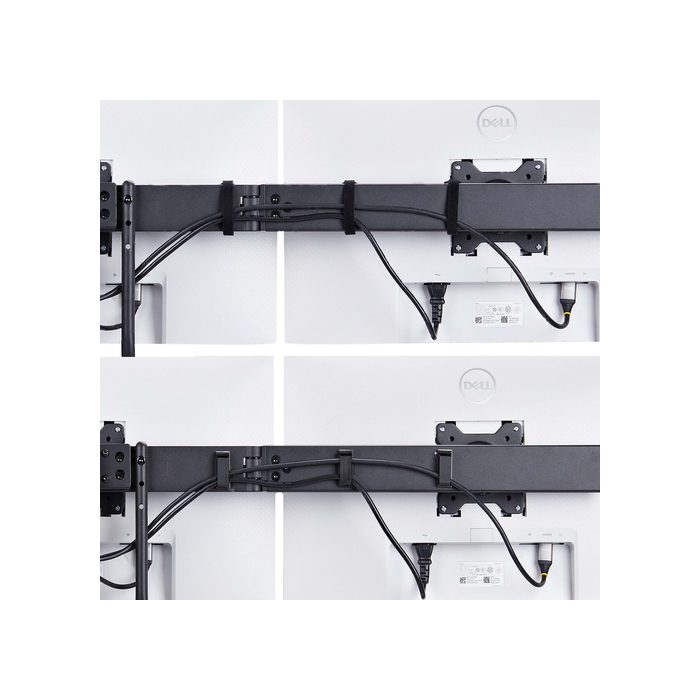 StarTech.com Support de Bureau pour 3 Écrans 27", VESA 75x75/100x100, Bras Articulé Réglable sans Outils, Pince en C/Passe-Fil, Support d'Écrans 27 pouces, Bras pour Moniteur Assisté par Ressort
