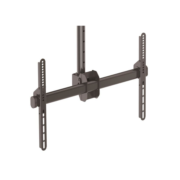 StarTech.com Support TV au Plafond - Support Universel pour Écran Unique avec Mât Court Télescopique Réglable - Inclinable/Pivotant - Support VESA pour Écrans 32"-75"