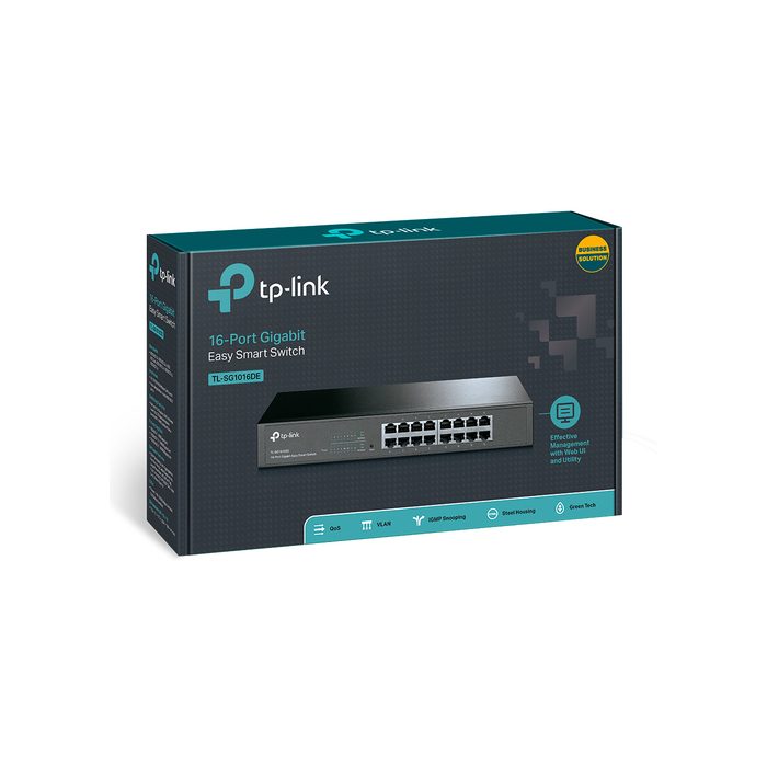 TP-Link TL-SG1016DE Géré L2 Gigabit Ethernet (10/100/1000) 1U Noir