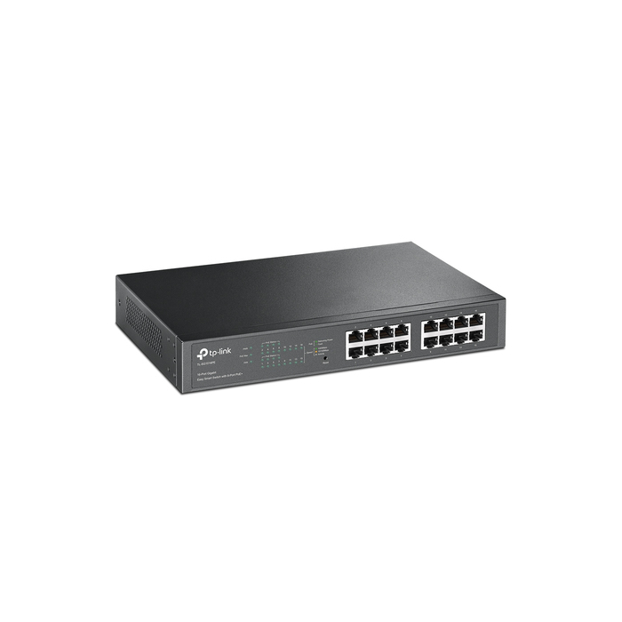 TP-Link TL-SG1016PE Géré L2 Gigabit Ethernet (10/100/1000) Connexion Ethernet, supportant l'alimentation via ce port (PoE) 1U Noir