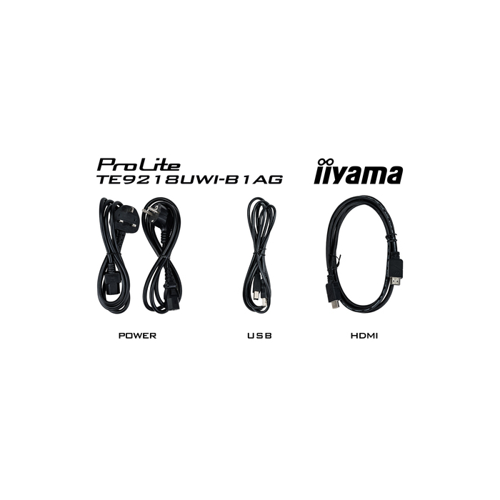 iiyama TE9218UWI-B1AG Écran d'affichage dynamique Écran plat interactif 2,32 m (91.5") LED Wifi 500 cd/m² 5K Ultra HD Noir Écran tactile Intégré dans le processeur Android 16/7