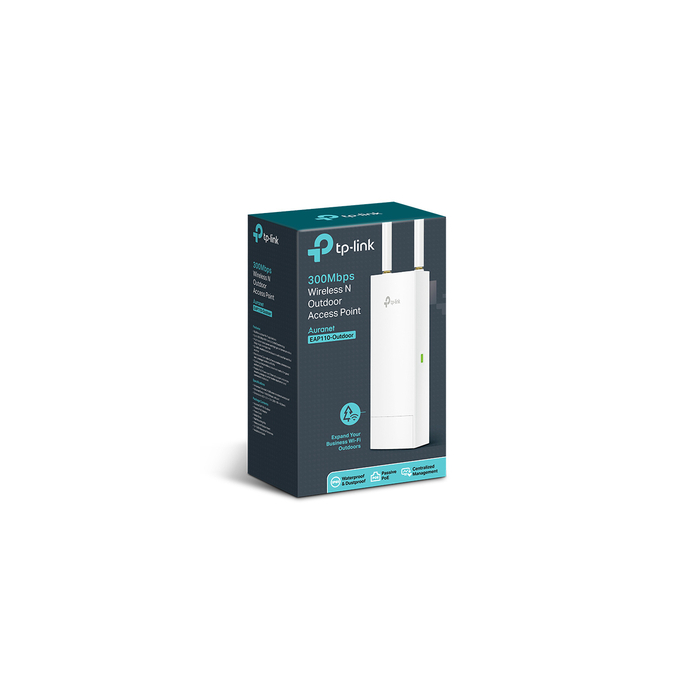 TP-Link Omada EAP110-Outdoor 300 Mbit/s Blanc Connexion Ethernet, supportant l'alimentation via ce port (PoE)